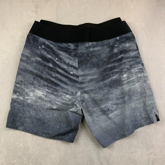 Lululemon Men Swim Trunks 36 Blue White Spotted El Current Board Shorts Lined 8" - Picture 11 of 12